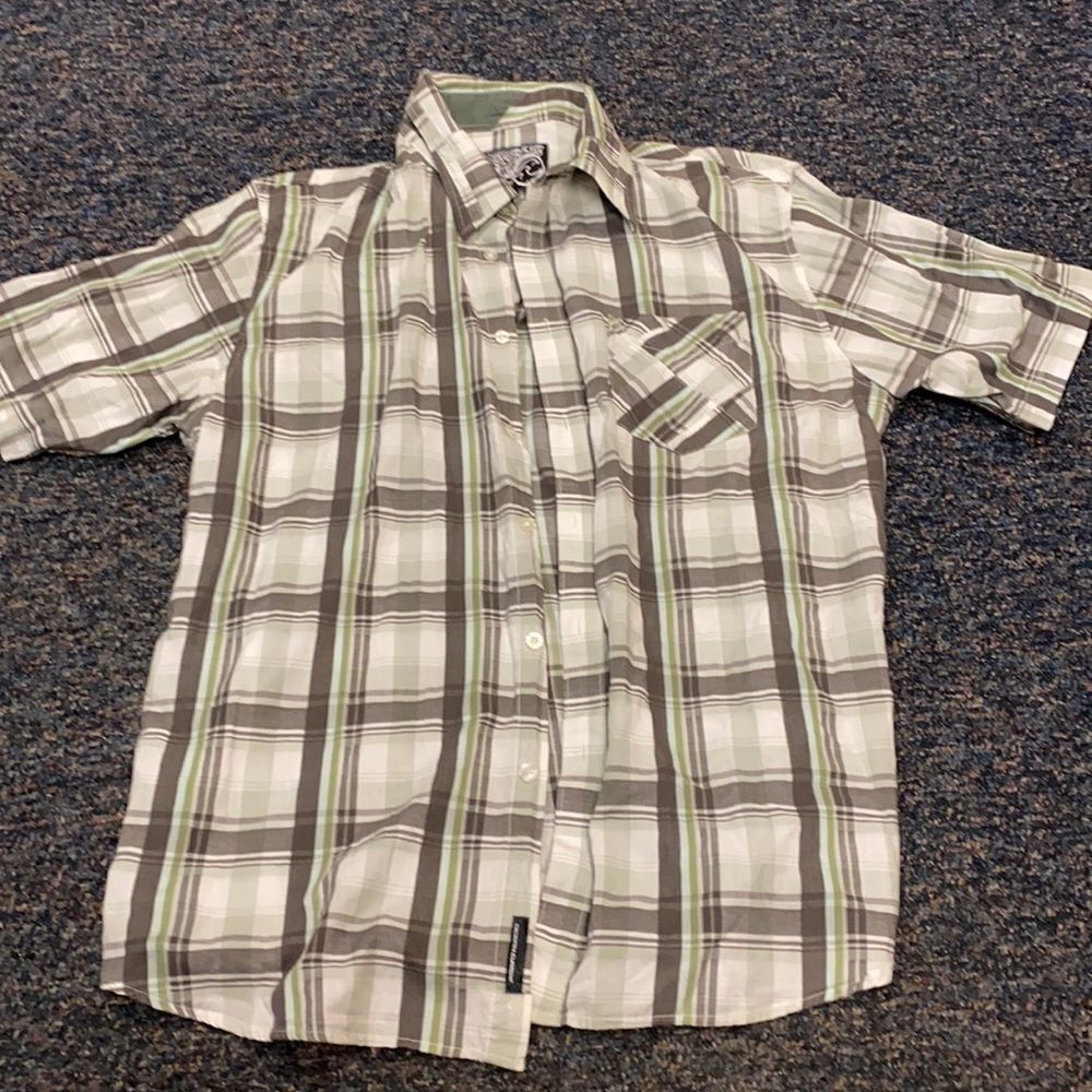 Ocean Current Plaid Button Up Shirt sz. XL